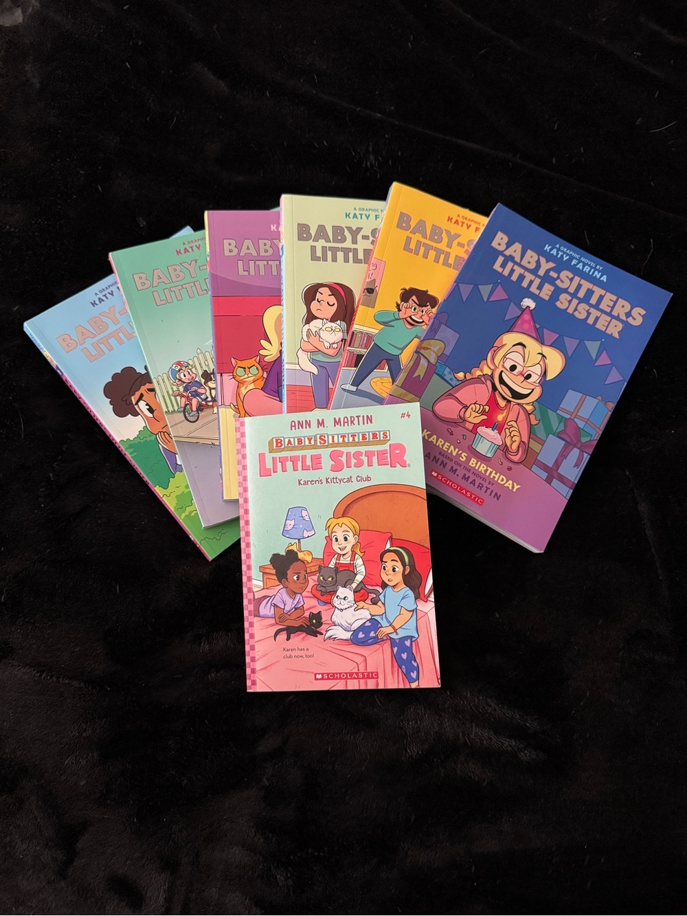 Baby-Sitters Little Sister Graphic Novels Books 1-6 + Karen’s Kittycat Club